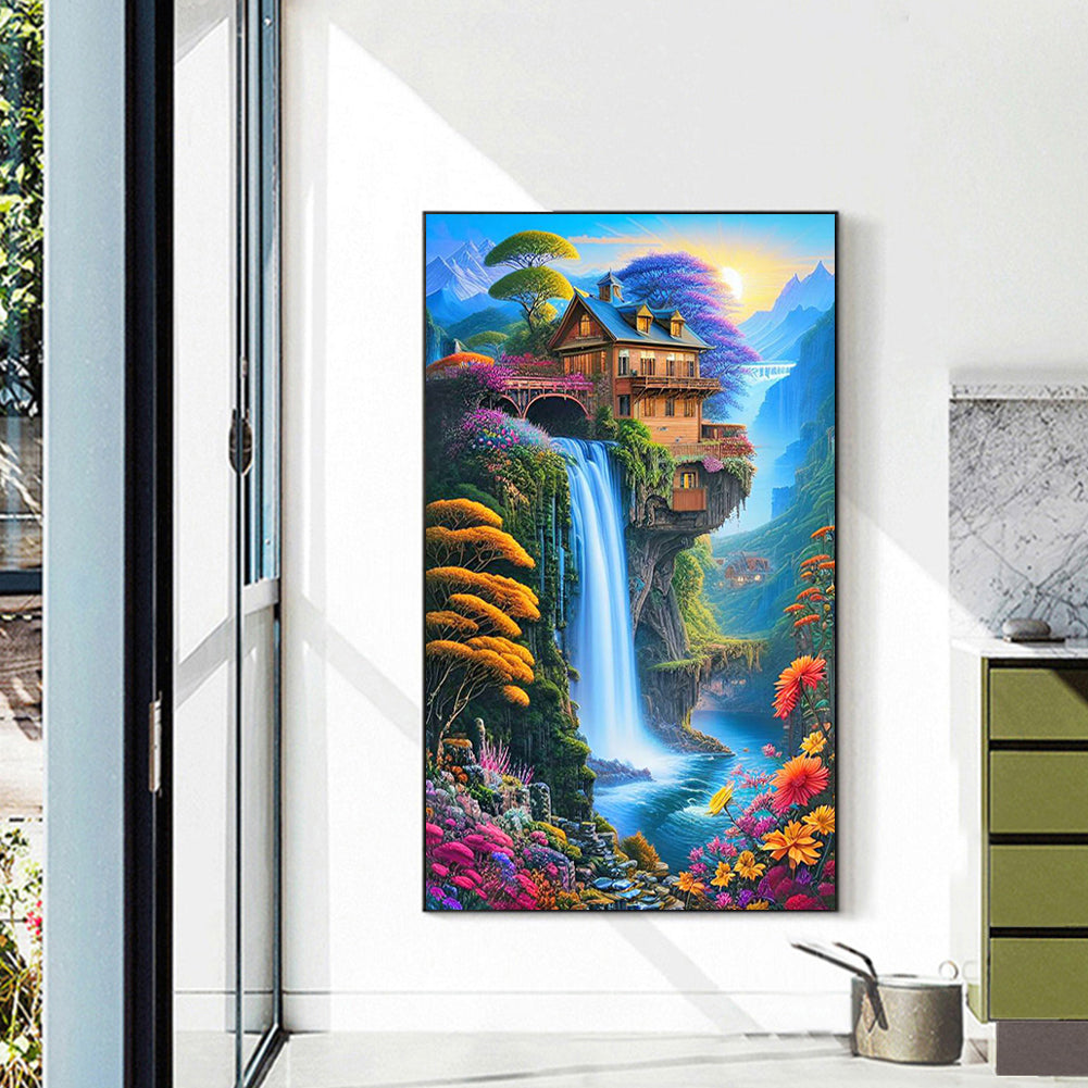 Vertical Waterfall - Full Round Drill Diamond Painting 40*65CM