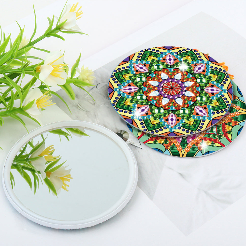3pcs Crystal Diamond Mirror Portable DIY Art Craft Set Datura for Adult and Kids