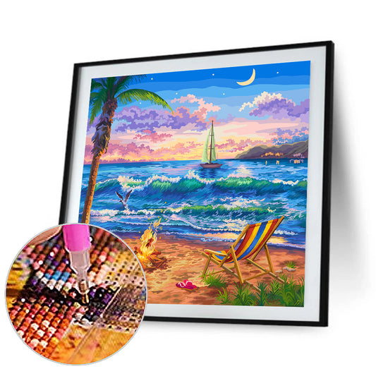 Summer Beach Picnic - Full Round Drill Diamond Painting 30*30CM