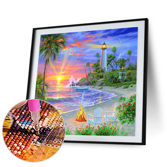 Summer Beach Picnic - Full Round Drill Diamond Painting 30*30CM