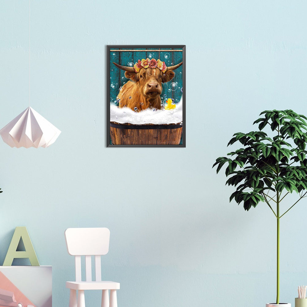 Highland Yak - Full Round Drill Diamond Painting 30*40CM