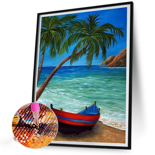 Coconut Beach - Full Round Drill Diamond Painting 40*50CM