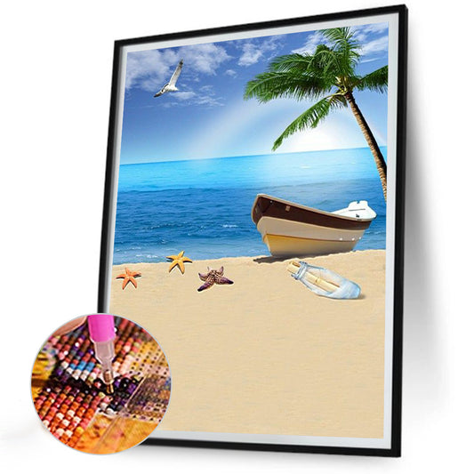 Beach Seaside - Full Round Drill Diamond Painting 30*40CM