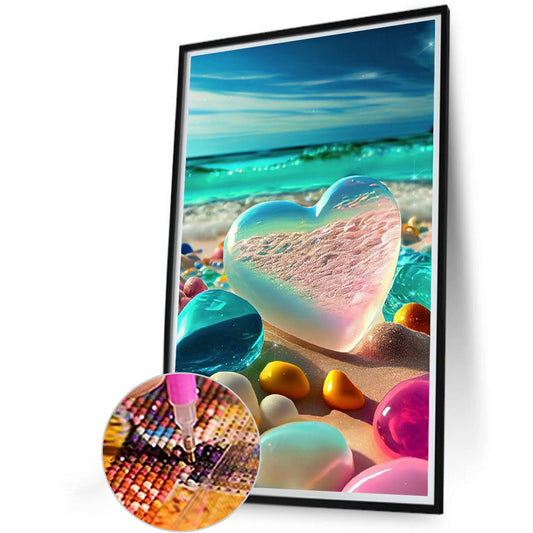 Beach Colored Stones - Full Round Drill Diamond Painting 40*60CM