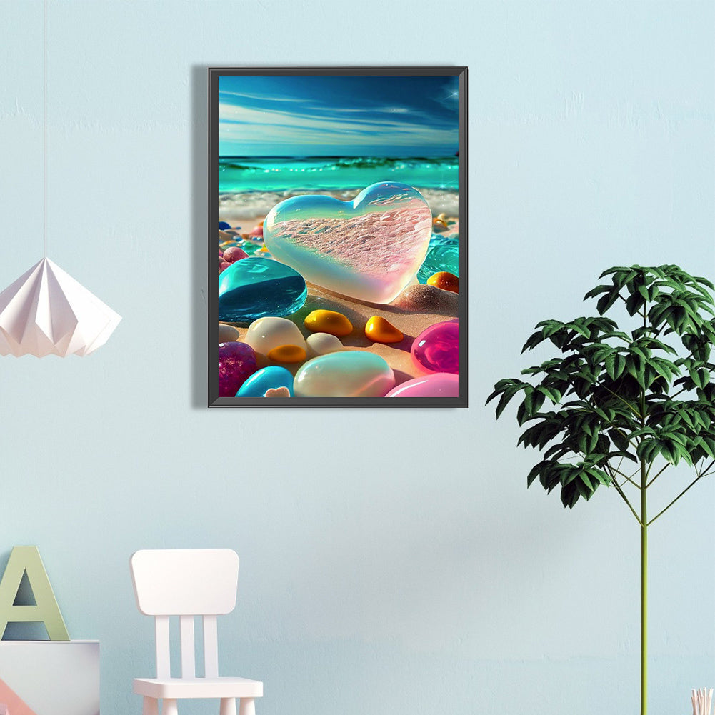 Beach Colored Stones - Full Round Drill Diamond Painting 40*60CM