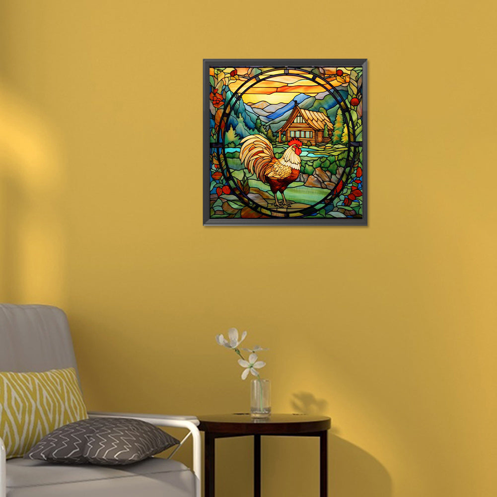Farm Chicken - Full Round Drill Diamond Painting 30*30CM