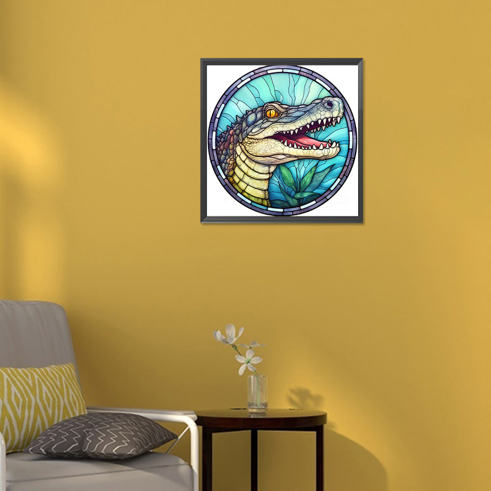 Crocodile - Full Round Drill Diamond Painting 30*30CM