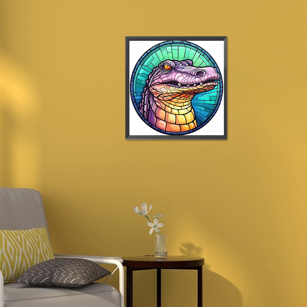 Crocodile - Full Round Drill Diamond Painting 30*30CM