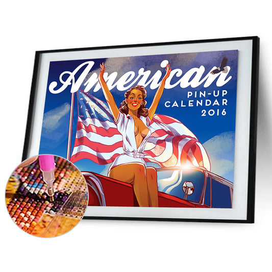 American Independence Day - Full Round Drill Diamond Painting 40*30CM