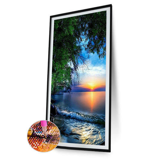 Lake - Full Round Drill Diamond Painting 40*70CM