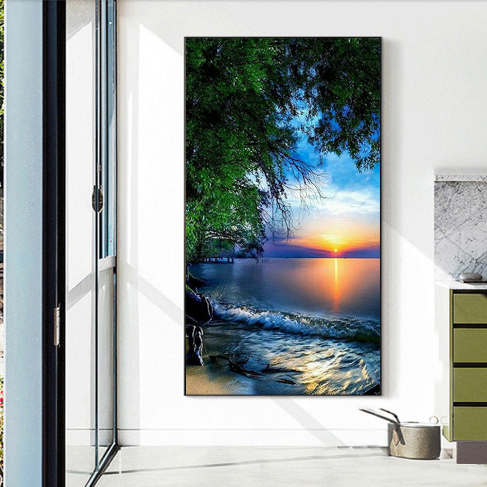 Lake - Full Round Drill Diamond Painting 40*70CM