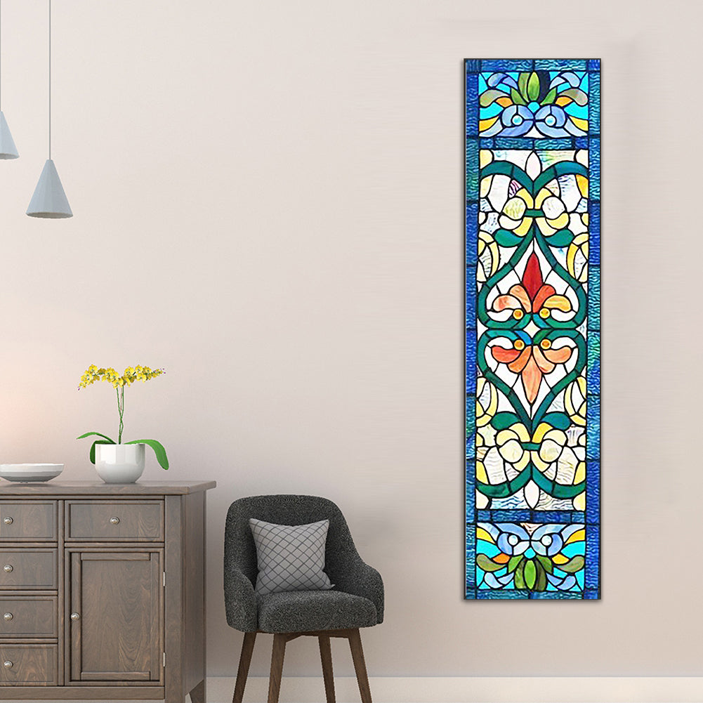 Painted Flowers - Full Round Drill Diamond Painting 30*120CM