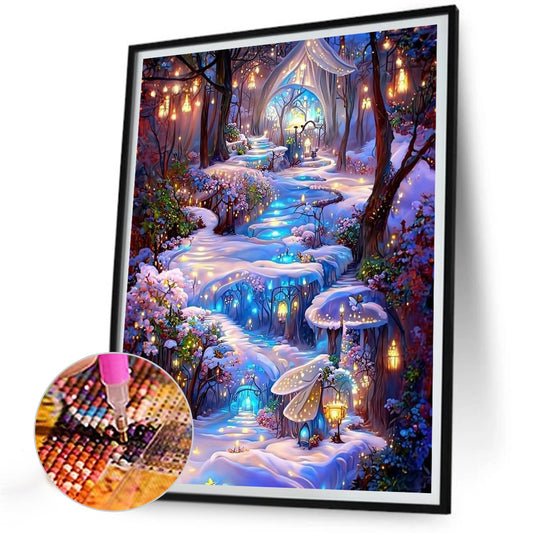 Fantasy Snow Forest - Full Round Drill Diamond Painting 30*40CM