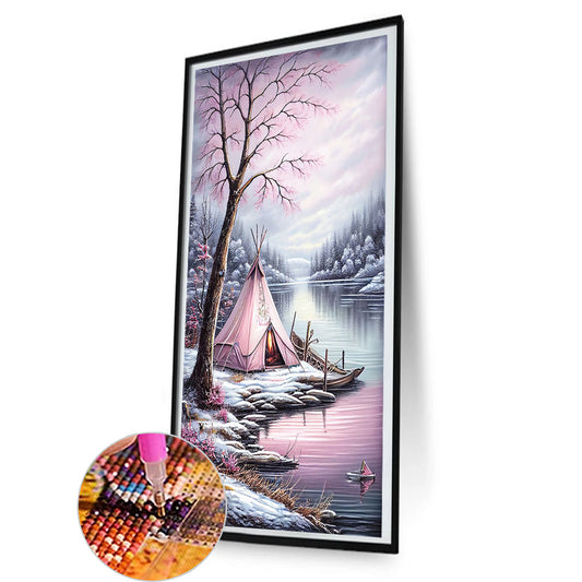 Camping Beauty - Full Round Drill Diamond Painting 40*80CM