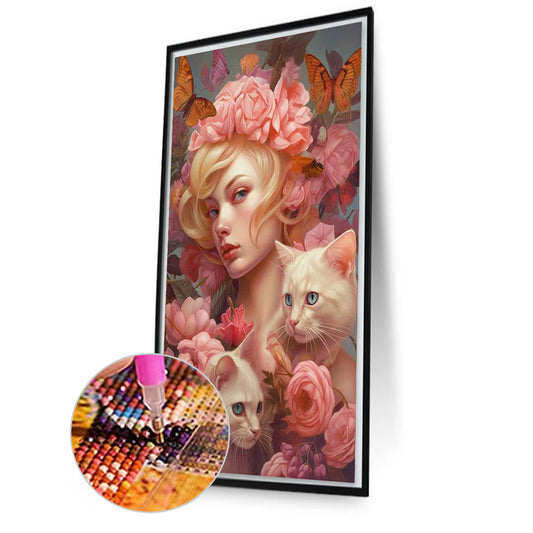 Beauty And Pets - Full Square Drill Diamond Painting 40*70CM