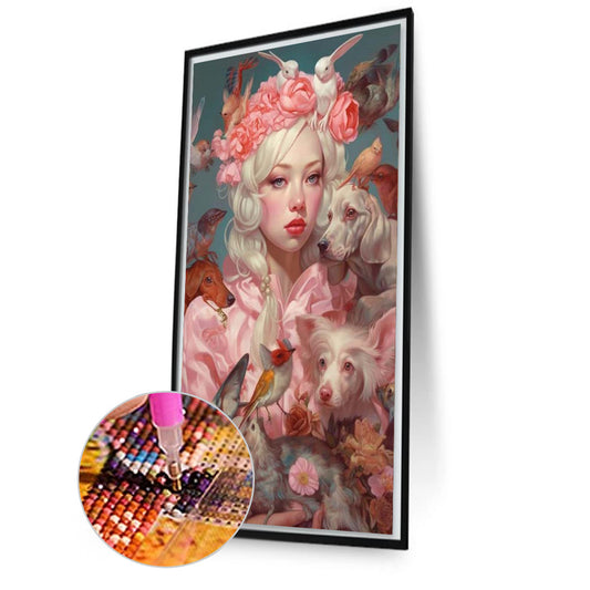 Beauty And Pets - Full Square Drill Diamond Painting 40*70CM