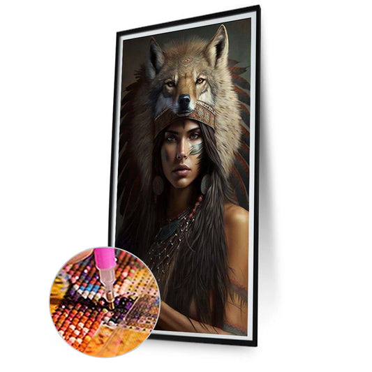 Indian Beauty - Full Square Drill Diamond Painting 40*80CM