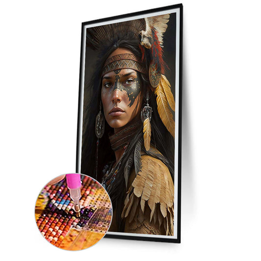 Indian Beauty - Full Square Drill Diamond Painting 40*80CM