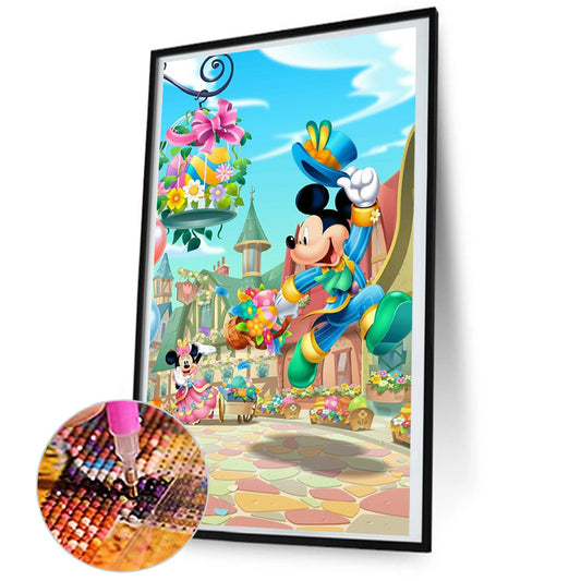 Mickey Mouse Shopping - Full Round Drill Diamond Painting 45*80CM