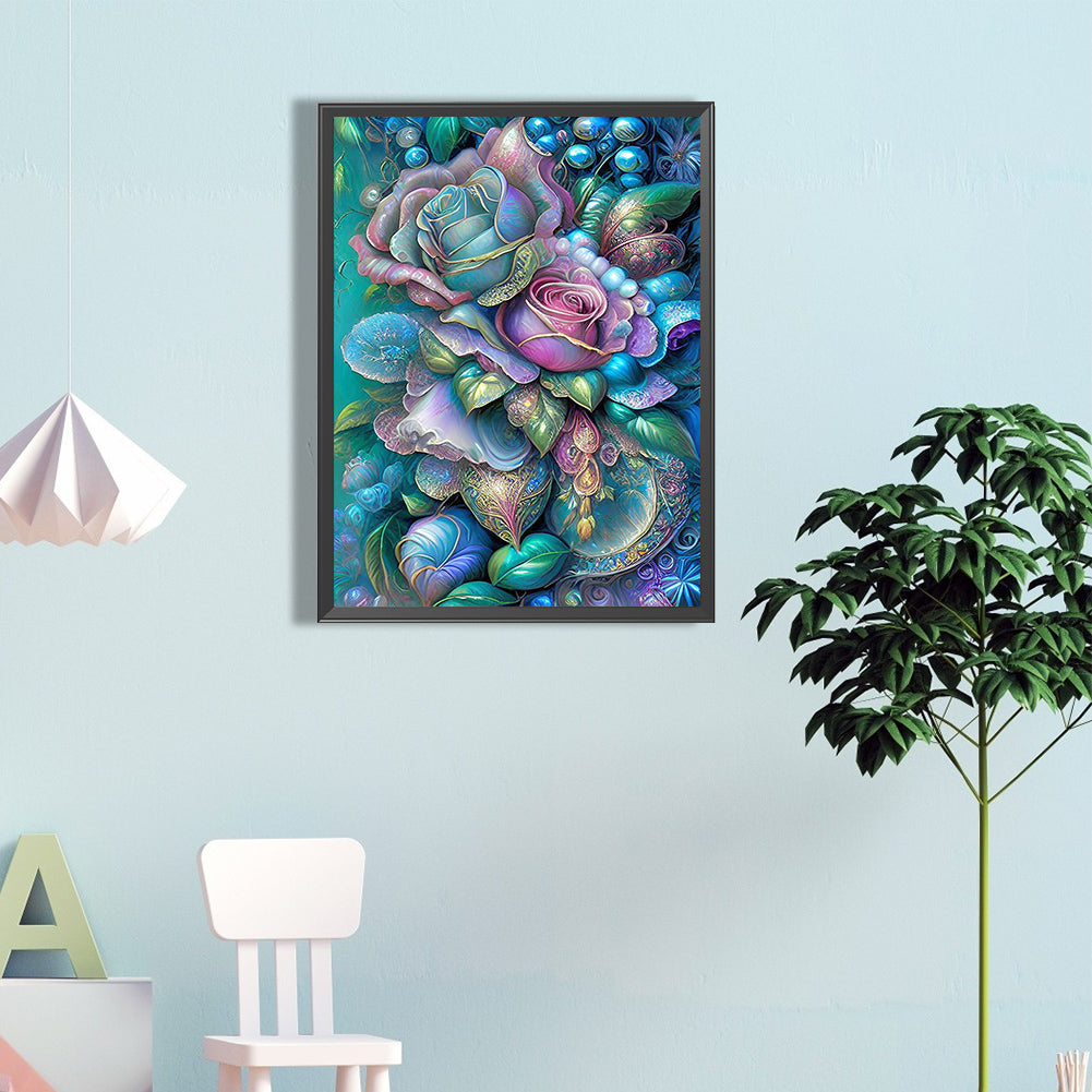 Metal Rose - Full Round Drill Diamond Painting 40*60CM