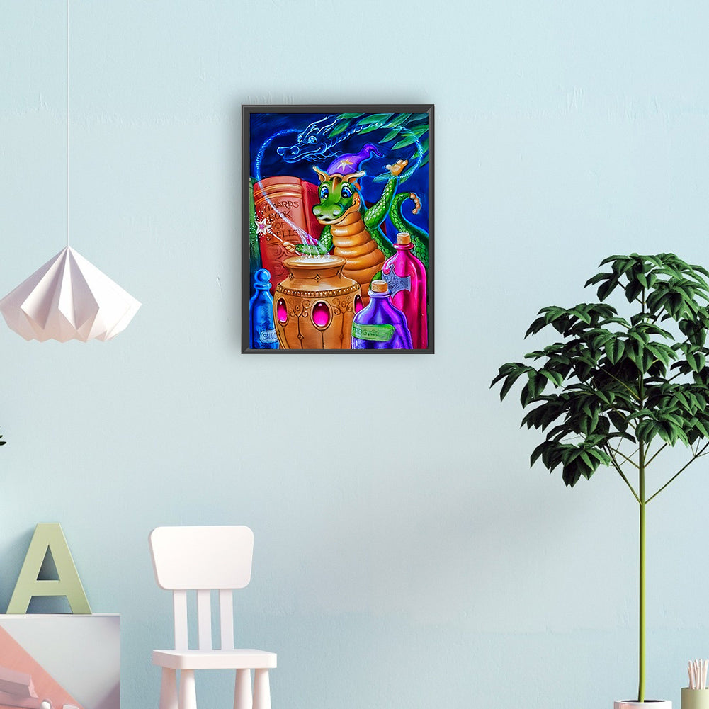 Magic Dinosaur - Full Round Drill Diamond Painting 30*40CM