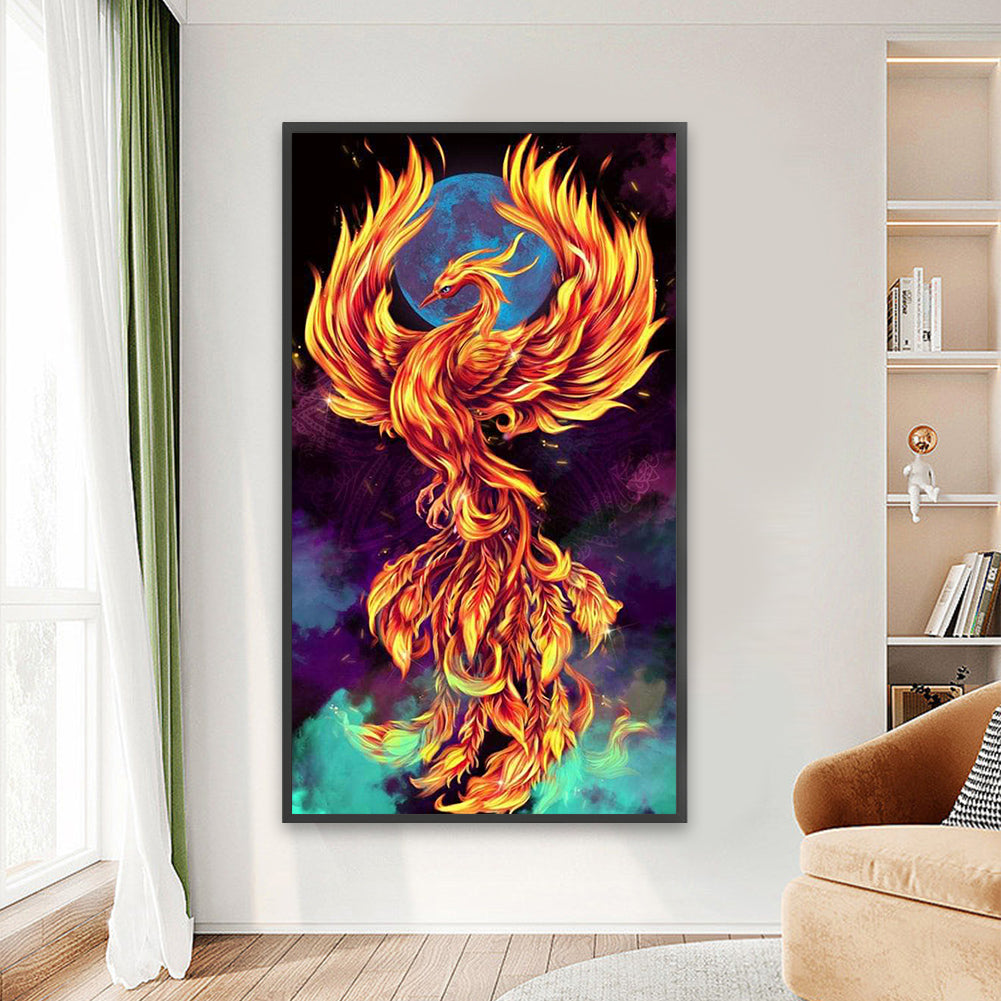 Flaming Phenix - Full Round Drill Diamond Painting 45*80CM