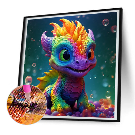 Little Dragon - Full Round Drill Diamond Painting 30*30CM