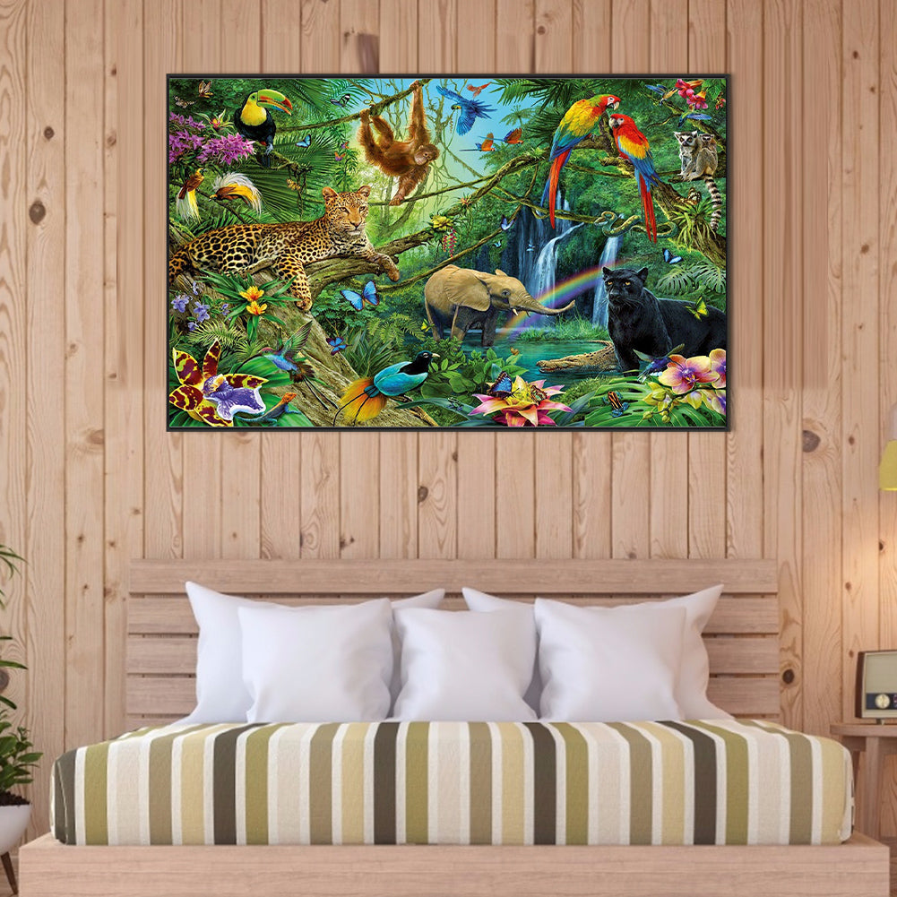 Forest Zoo - Full Round Drill Diamond Painting 80*50CM