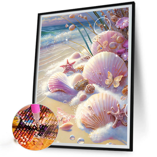 Beach Shells - Full Square Drill Diamond Painting 30*40CM