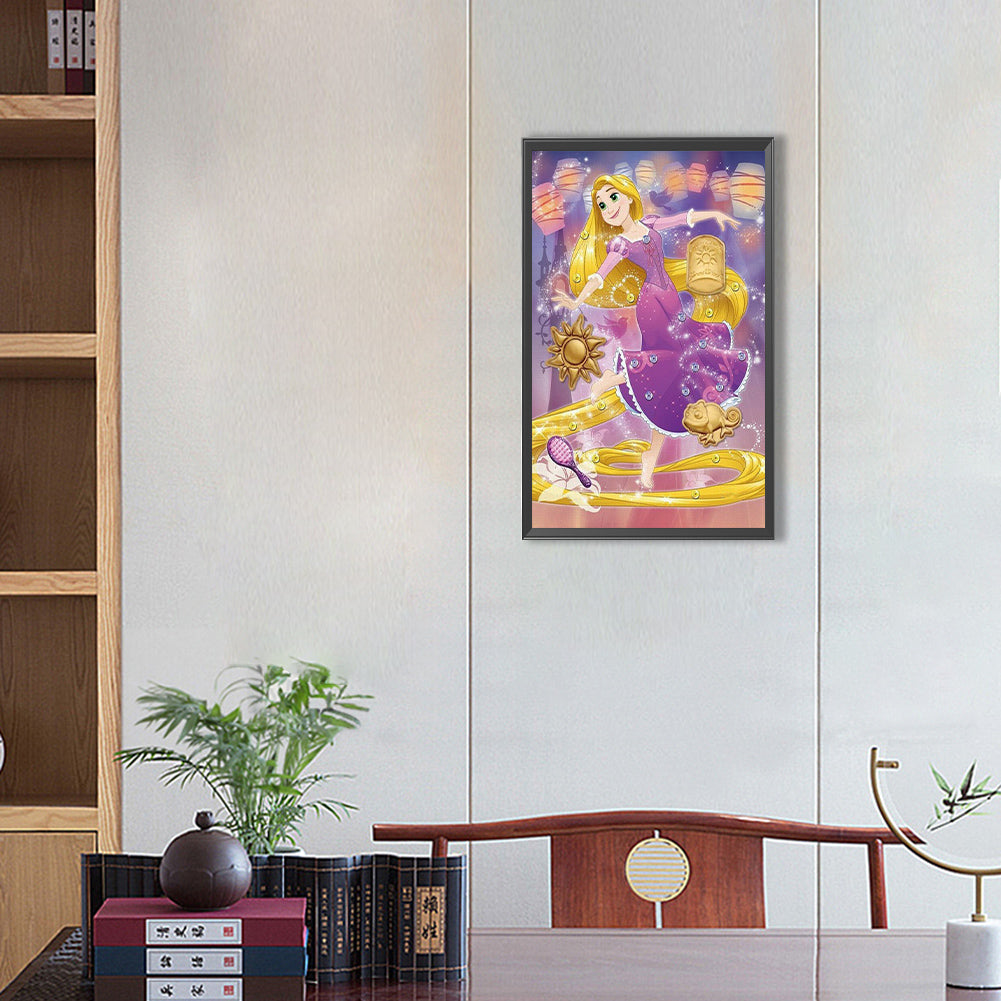 Long Hair Princess - Full Round Drill Diamond Painting 30*50CM