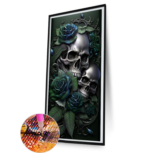 Dark Skull - Full Round Drill Diamond Painting 40*80CM