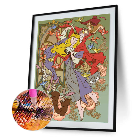 Sleeping Beauty - Full Round Drill Diamond Painting 30*40CM