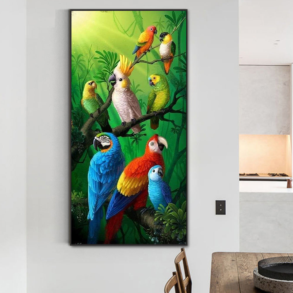 Parrot - Full Round Drill Diamond Painting 40*80CM