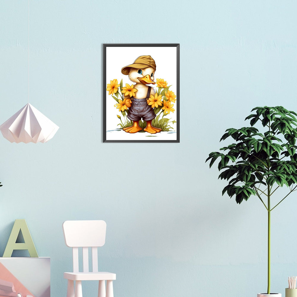 Duck In A Hat - Full Round Drill Diamond Painting 30*40CM