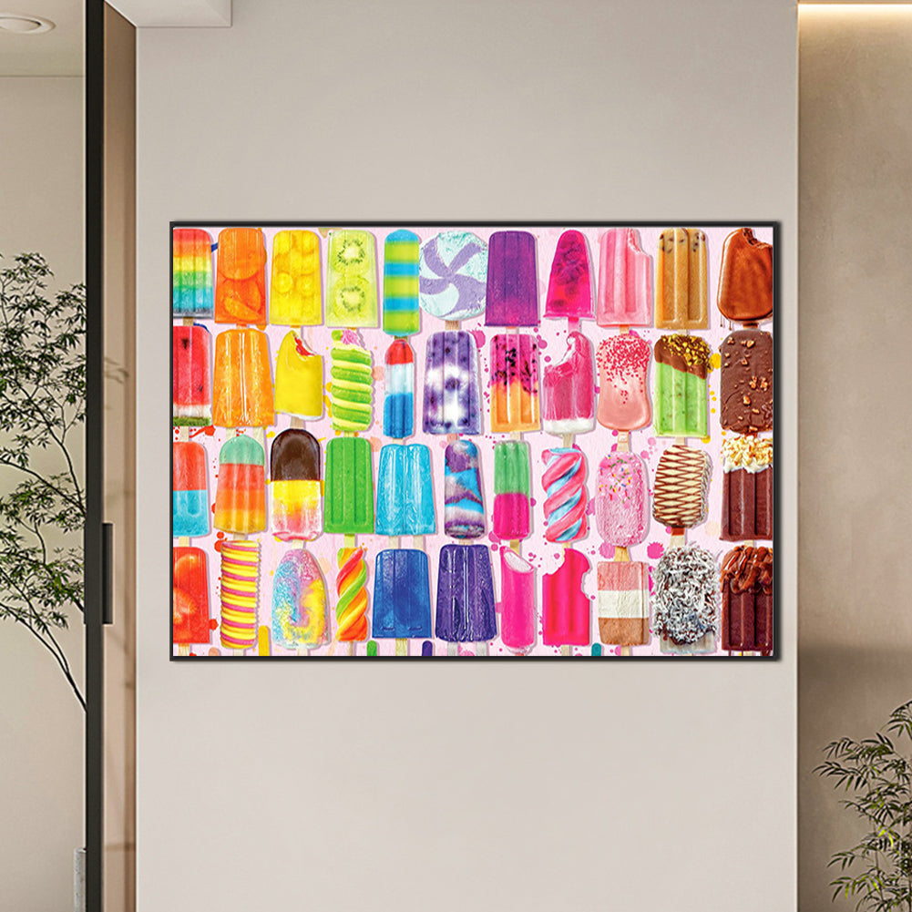 Ice Cream Candies - Full Round Drill Diamond Painting 70*50cm