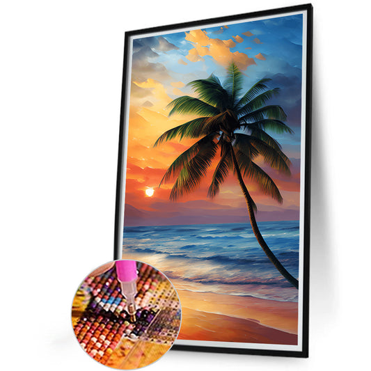 Coconut Beach - Full Round Drill Diamond Painting 40*60CM