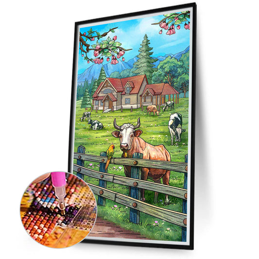 Cattle Factory - Full Round Drill Diamond Painting 40*70CM