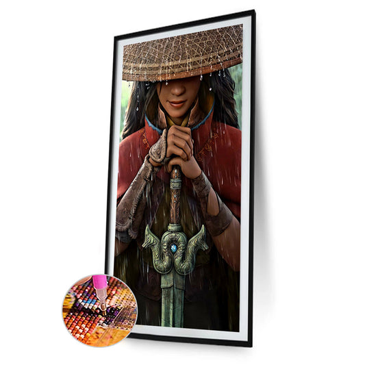Female Swordsman - Full Round Drill Diamond Painting 40*70CM