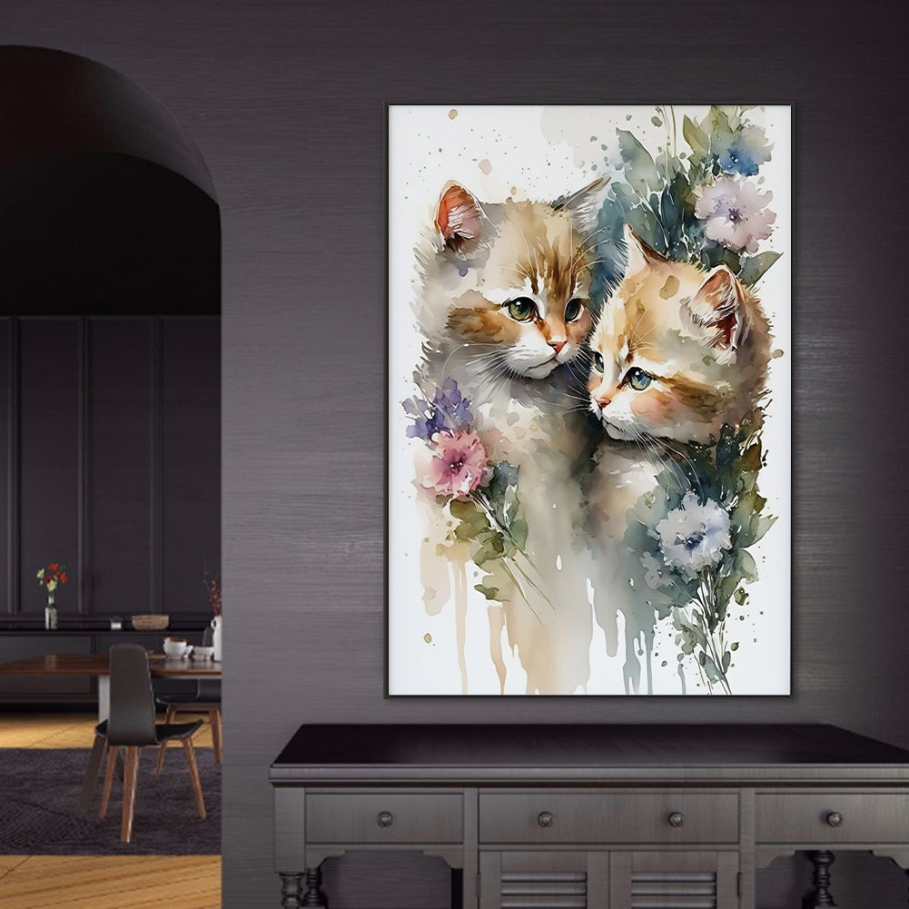 Kitten - Full Round Drill Diamond Painting 50*70CM