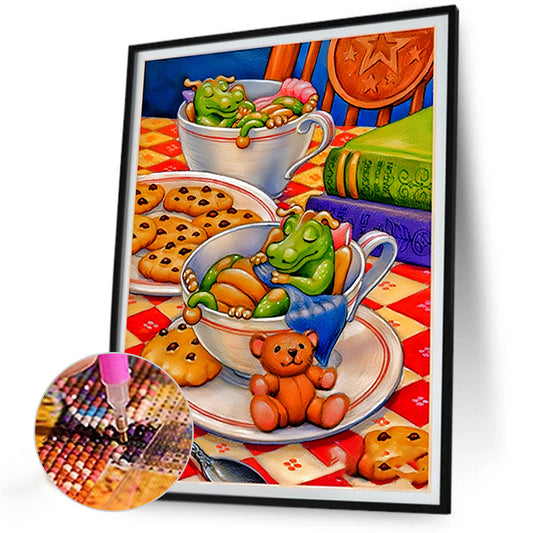Cup Dragon - Full Round Drill Diamond Painting 30*40CM