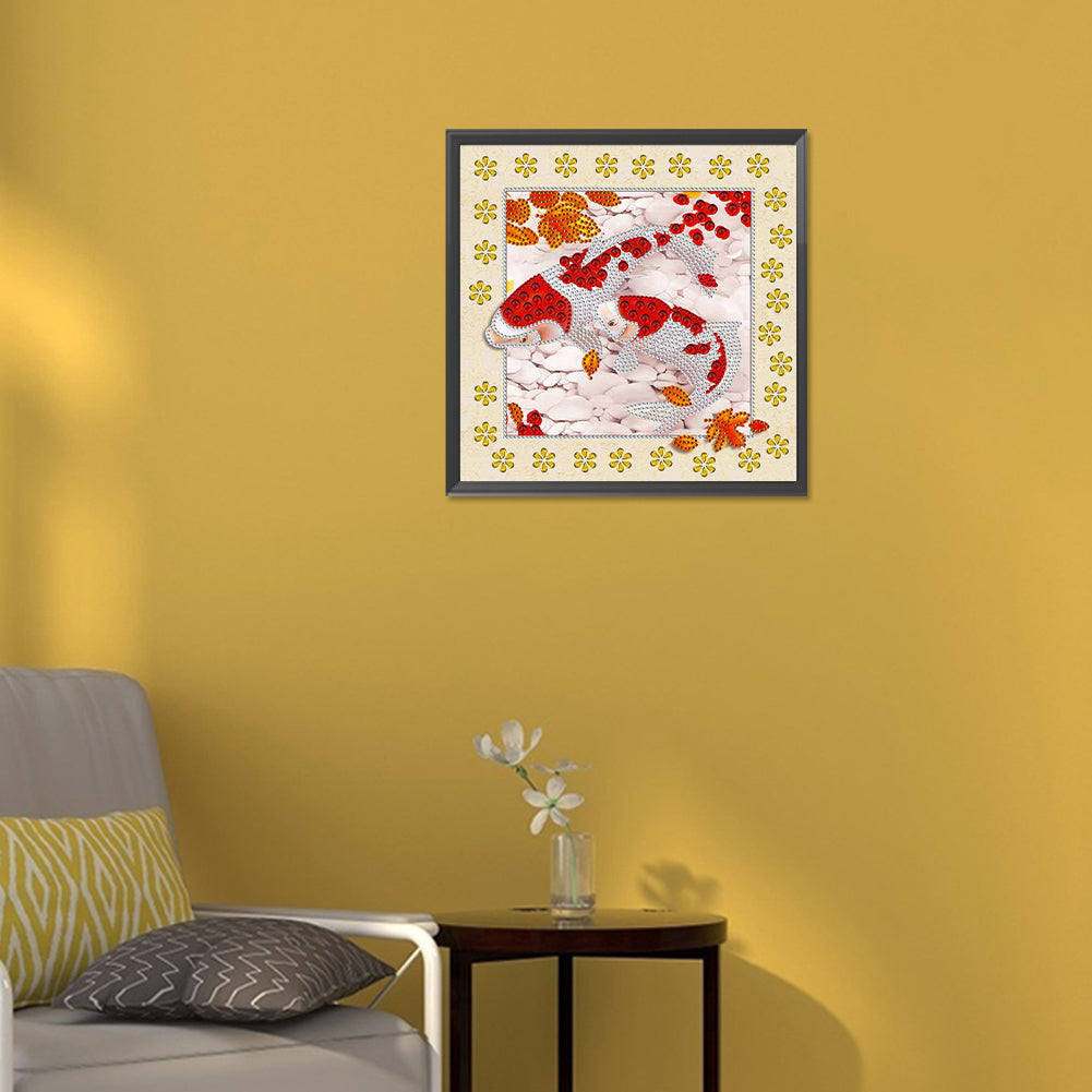 3D Fish Painting - Special Shaped Drill Diamond Painting 30*30CM