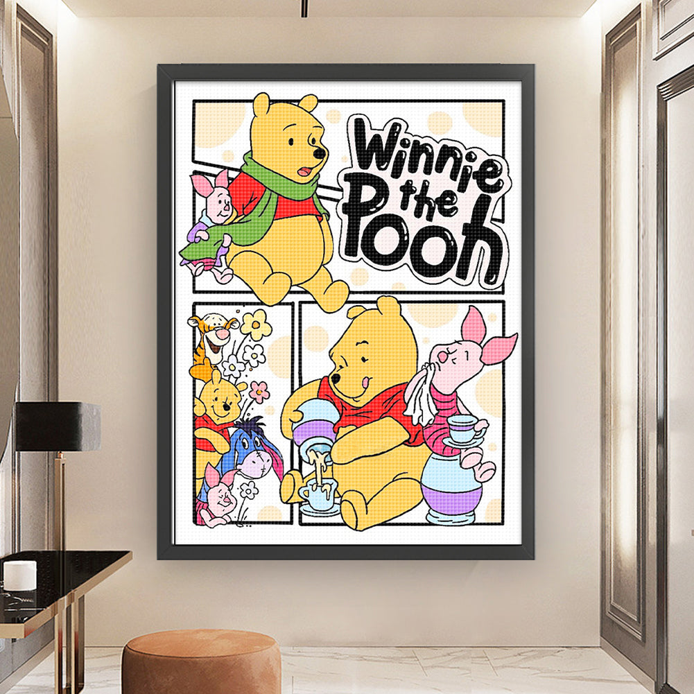 Disney Winnie The Pooh And Piggy - 11CT Stamped Cross Stitch 50*67CM