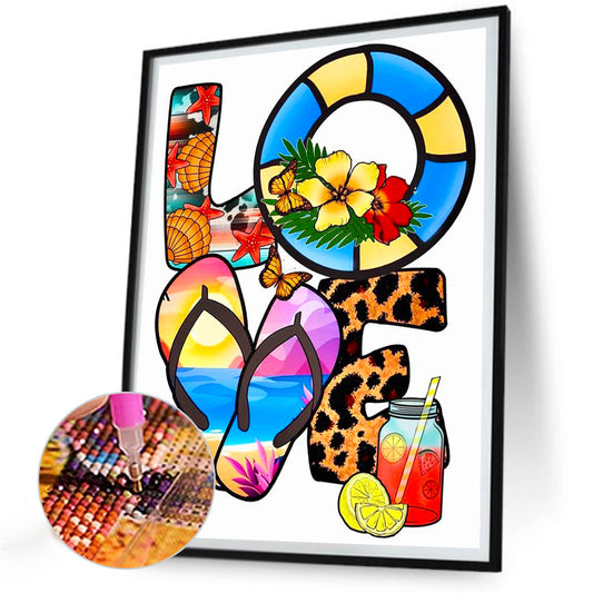 Summer Love - Full Round Drill Diamond Painting 30*40CM