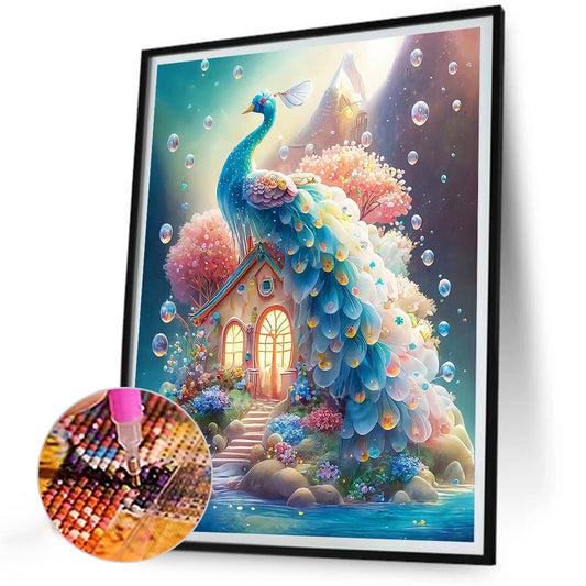 Fantasy Peacock - Full Round Drill Diamond Painting 30*40CM