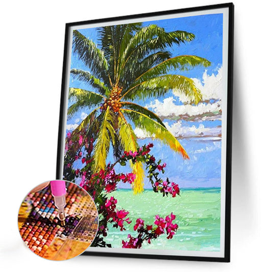 Coconut Beach - Full Round Drill Diamond Painting 30*40CM
