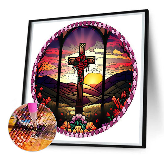 Cross - Full Round Drill Diamond Painting 30*30CM