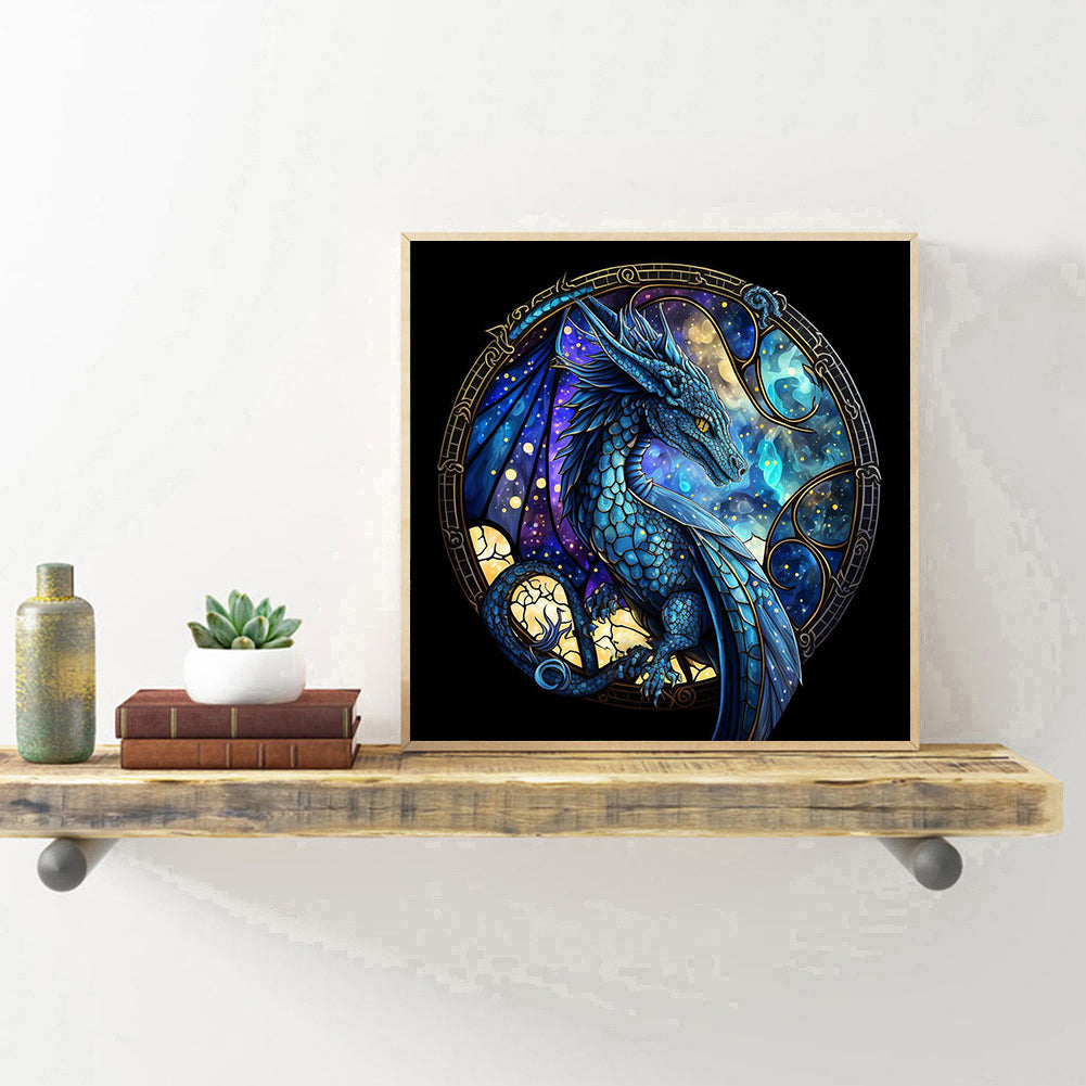 Cool Dragon - Full Round Drill Diamond Painting 30*30CM