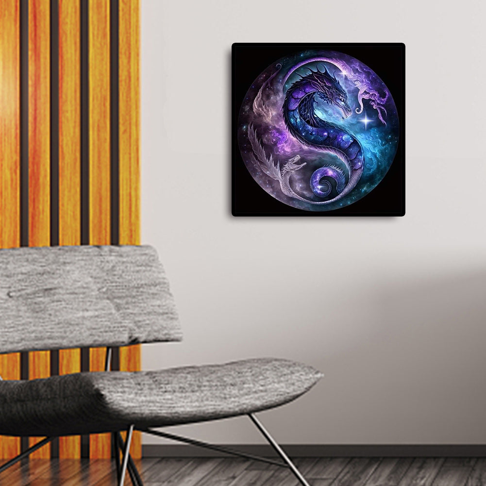 Cool Dragon - Full Round Drill Diamond Painting 30*30CM