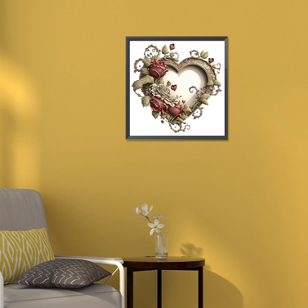Love Rose Herb - Full Round Drill Diamond Painting 30*30CM