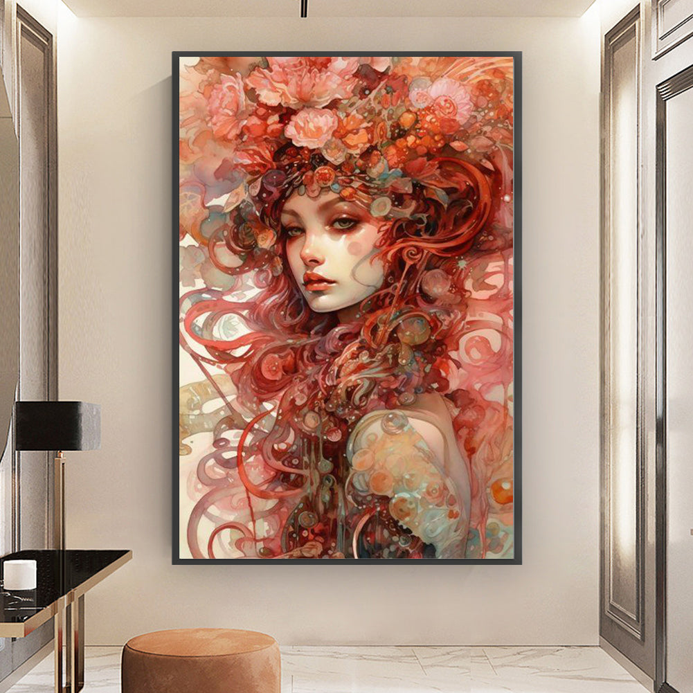 Girl - 11CT Stamped Cross Stitch 50*75CM